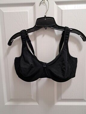 George Black Full Coverage Underwire Bra Womens Size 38DD Lace Adjustable